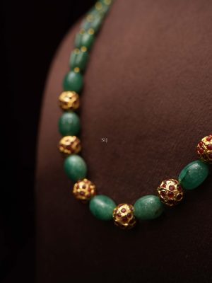 Imitation Green Beaded Necklace