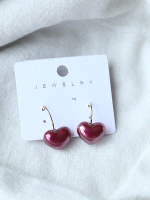 Imitation Heart Drop Earrings