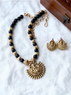 Traditional Black Beaded Necklace