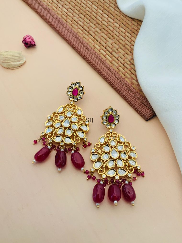 Gold Plated Kundan Earrings