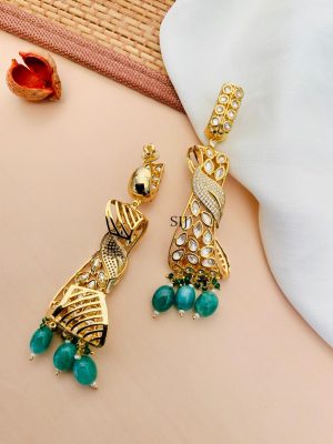 Imitation Gold Plated Kundan Earrings