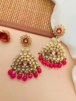 Imitation AD Stones Kundan Earrings