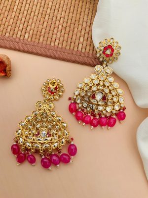 Imitation AD Stones Kundan Earrings