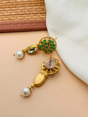 Traditional Pearl Beaded Necklace With Earrings