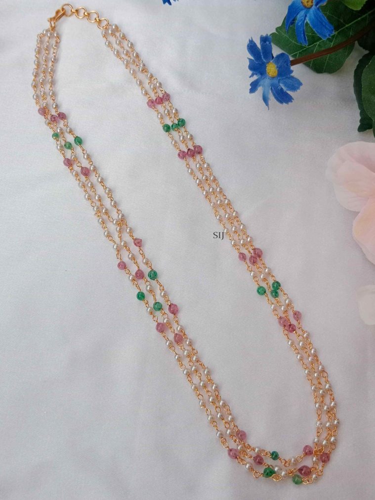 Multi Color Beads and Pearls Mala