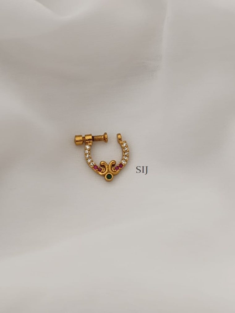 Gold Plated Ring Type Nose Pin