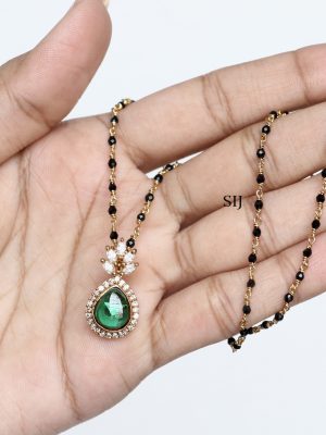 Emerald Drop AD Stones Mangalsutra