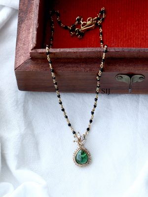 Emerald Drop AD Stones Mangalsutra