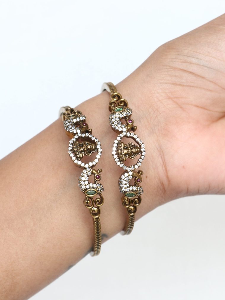 Traditional Lakshmi Victorian AD Stone Bangles