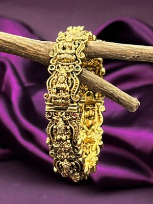 Antique Gold Lakshmi Kada Bangle