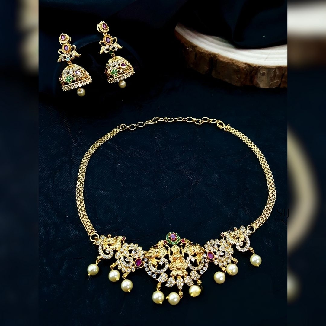 Traditional Lakshmi Golden Necklace