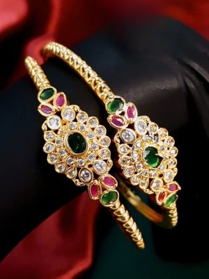 Imitation Gold Plated AD Stones Bangles