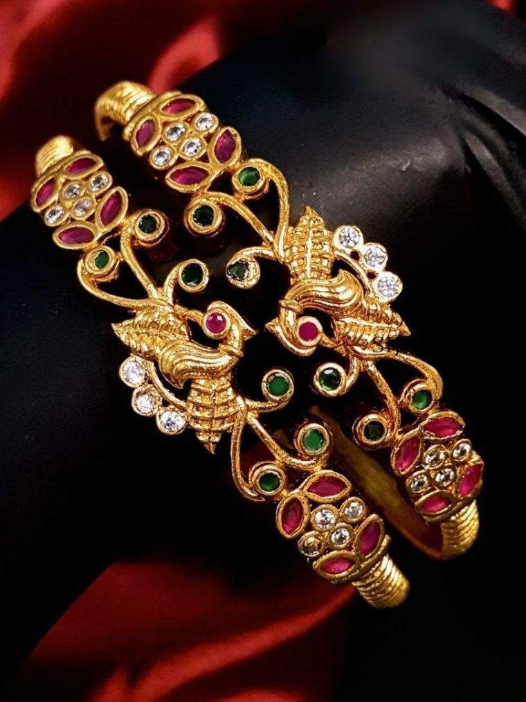 Artificial Gold Plated AD Stones Bangles