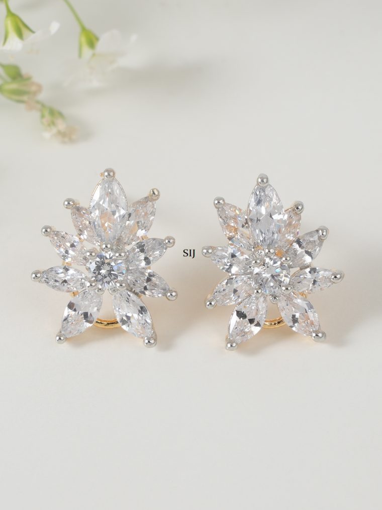 Artificial Star Design CZ Ear Studs