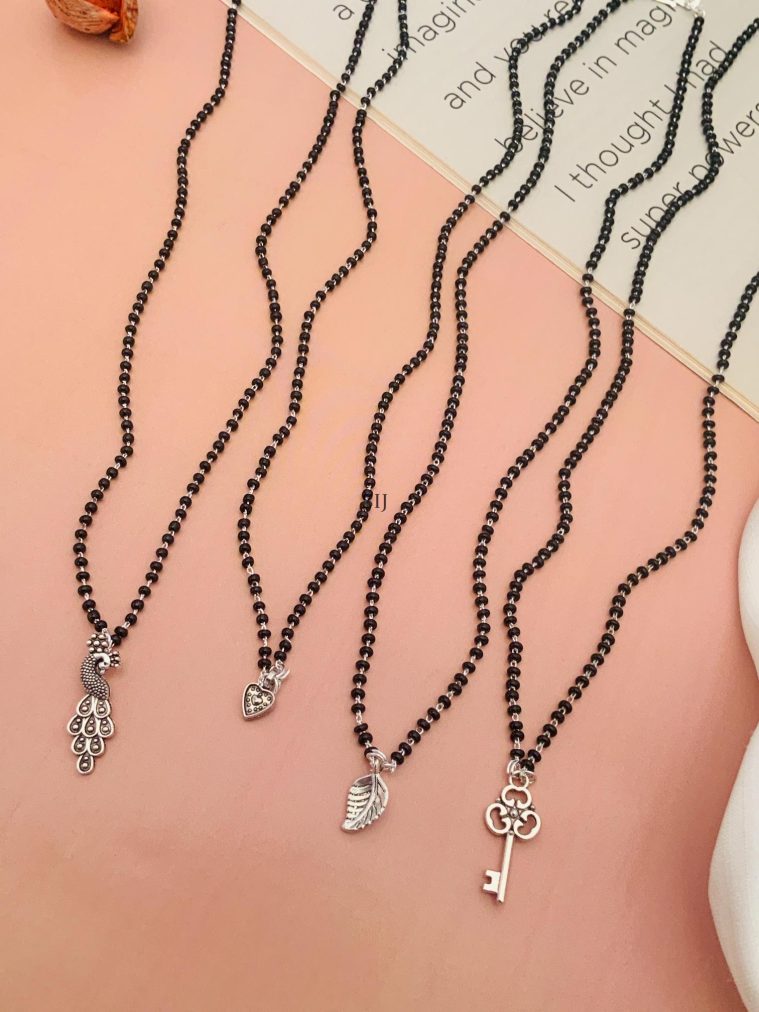 German Silver Plated Combo Of 4 Mangalsutra