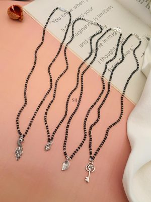 German Silver Plated Combo Of 4 Mangalsutra