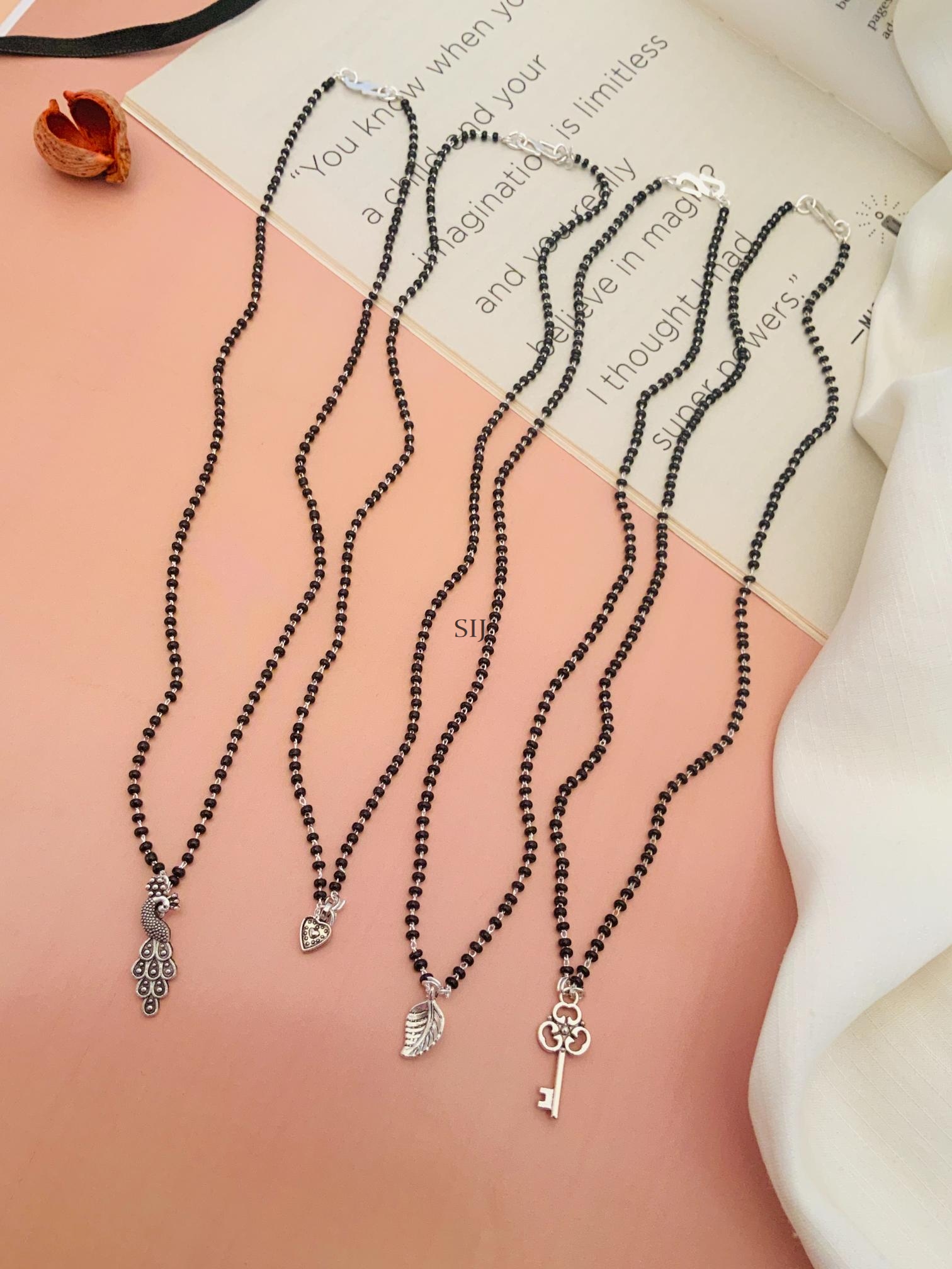 German Silver Plated Combo Of 4 Mangalsutra