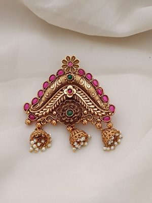 Gold Finish Tri Jhumka Jadabillai