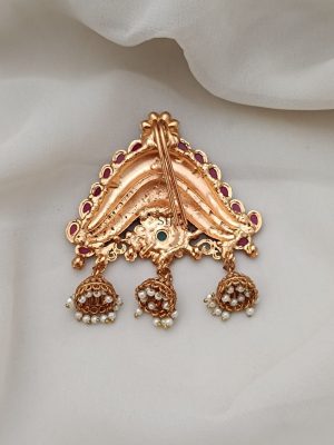 Gold Finish Tri Jhumka Jadabillai