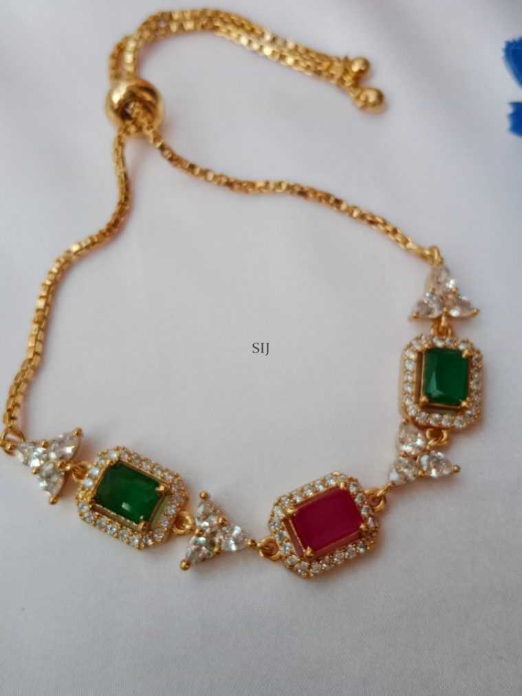 Gold Plated Multicolor Stone Bracelet