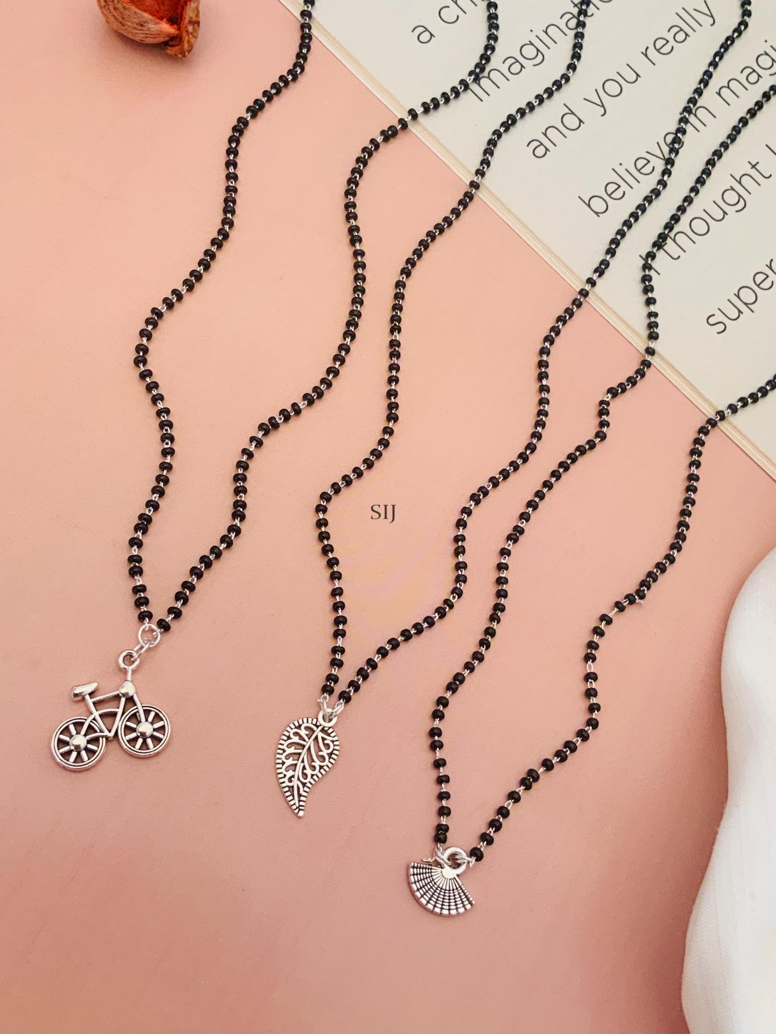 Imitation German Silver Plated Combo Of 3 Mangalsutra