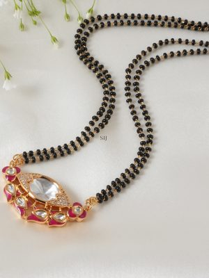 Imitation Two Layer Black Beaded Mangalsutra