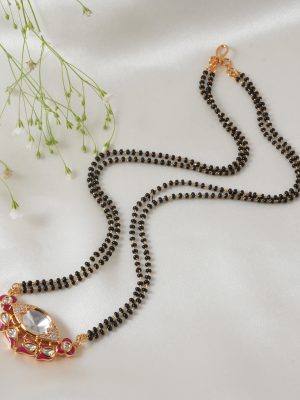 Imitation Two Layer Black Beaded Mangalsutra