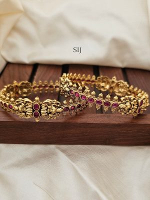 Traditional Lakshmi Bangles with Kemp Stones