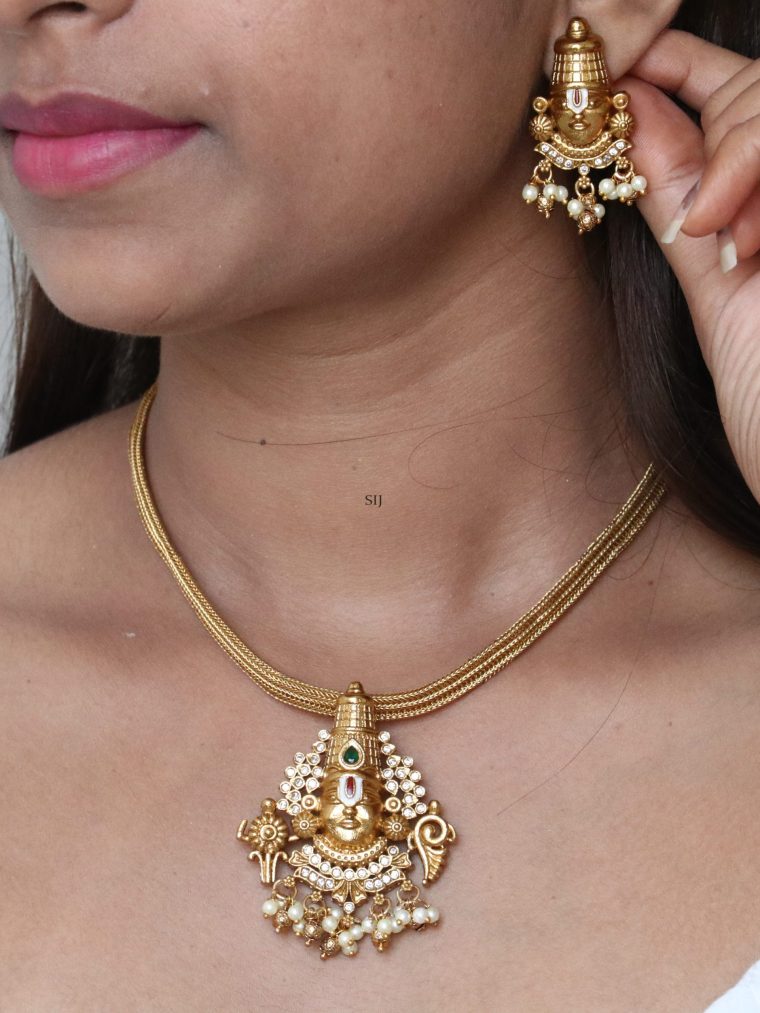 Traditional Balaji Pendant Necklace