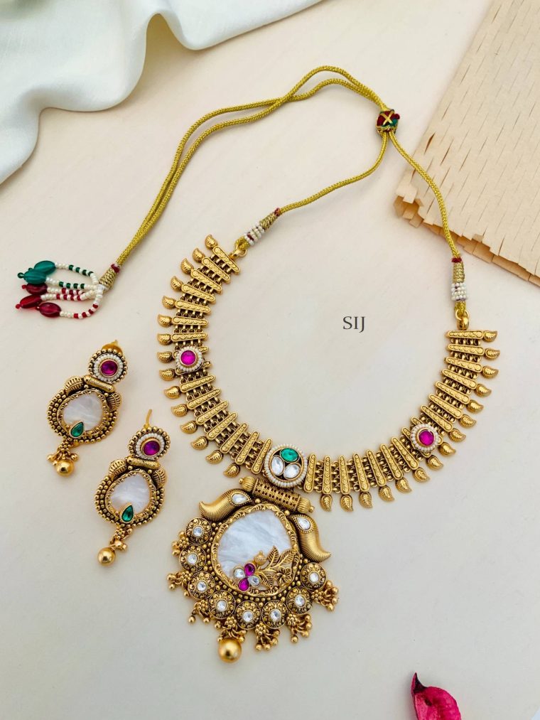 One Gram Gold Kundan Necklace