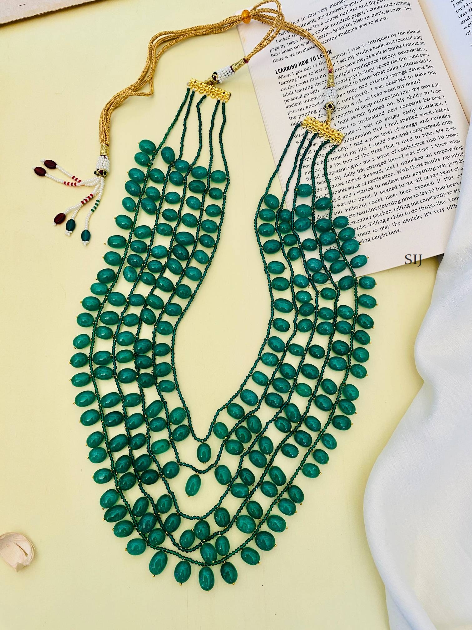 Imitation Multi Layer Emerald Stones Mala