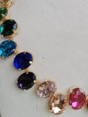 Imitation Multi Color Stones Necklace