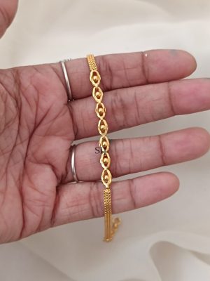 Gold Plated Forming Chain Type Bracelet