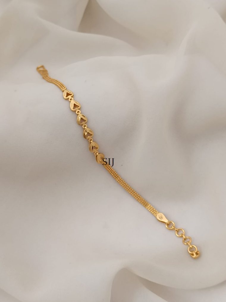 Imitation Heart Design Gold Plated Bracelet