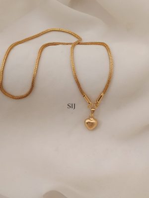 Imitation Chain With Heart Pendant