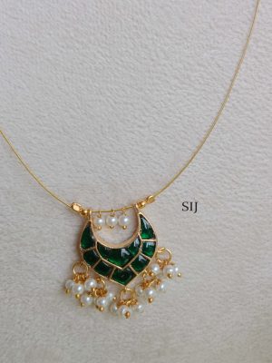 Gold Plated Jadau Pendant Chain