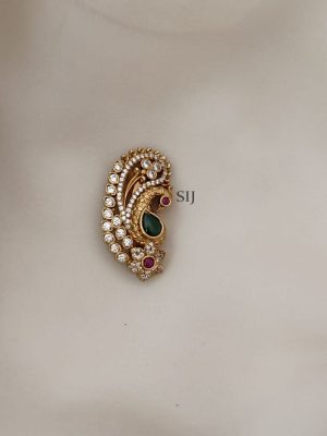 Multi Stones Peacock Saree Pin