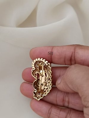 Multi Stones Peacock Saree Pin