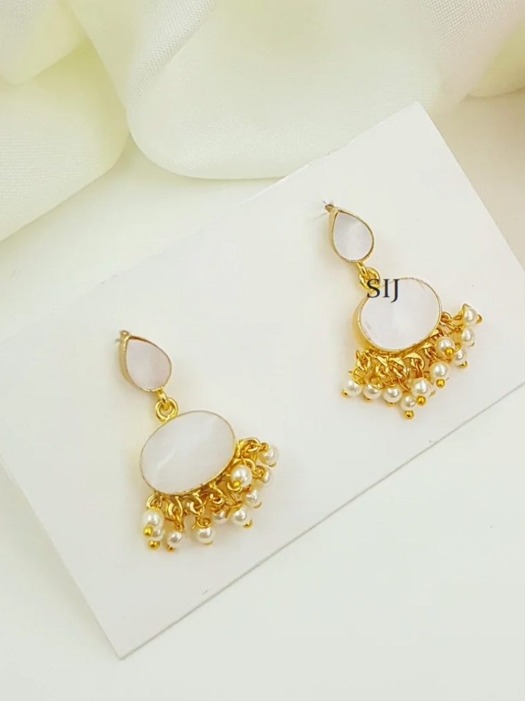 Artificial Oval Shaped Earrings