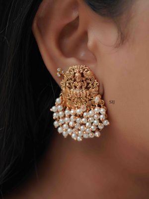 Traditional Cluster Pearl Lakshmi Earrings