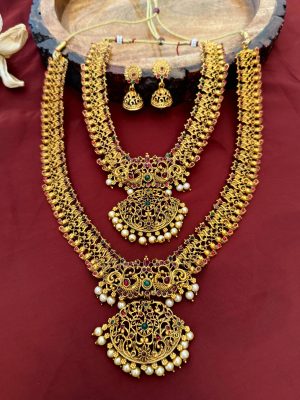 Antique Pearl Drop Jewellery Set Combo