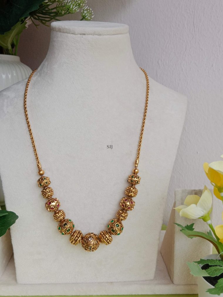 Artificial Gold Beaded Chain