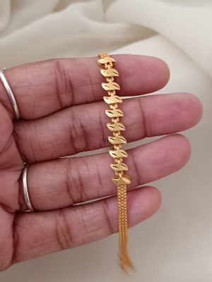 Gold Finish Forming Chain Type Bracelet