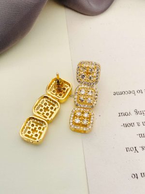 Imitation American Diamond Necklace With Earring