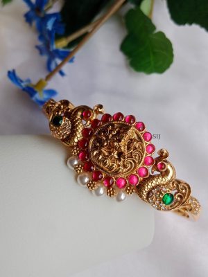 Traditional Lakshmi and Dual Peacock Kada