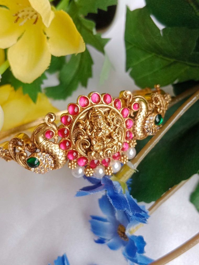 Traditional Lakshmi and Dual Peacock Kada