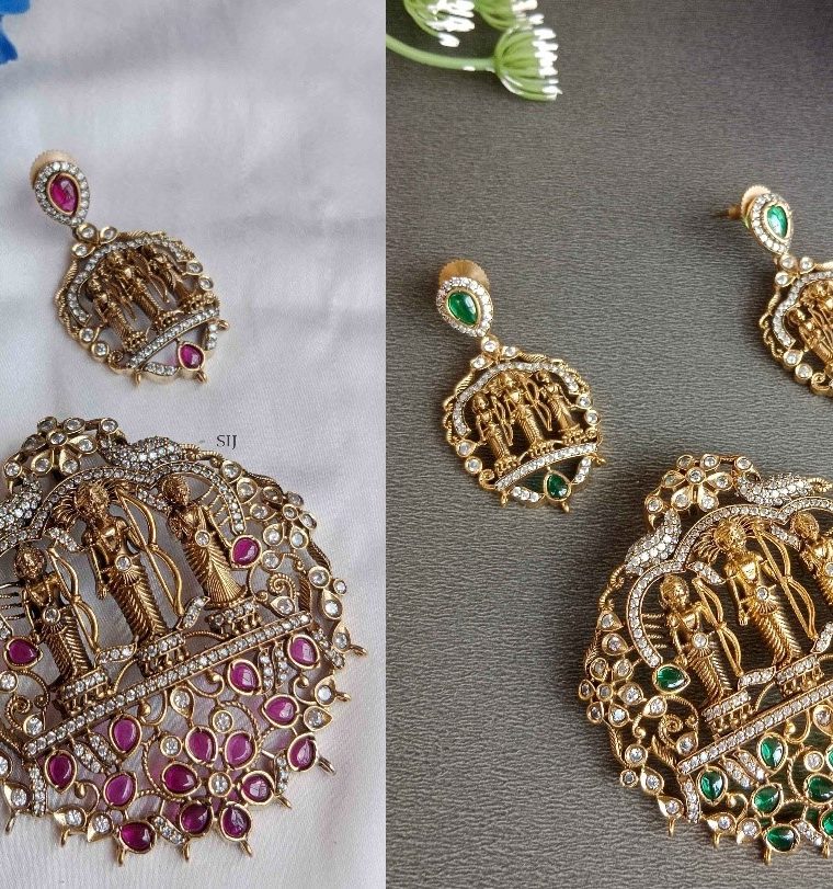 Traditional Ram Parivar Pendant Set