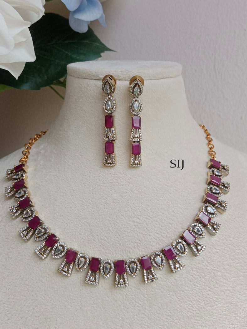 Traditional Ruby Victorian Necklace