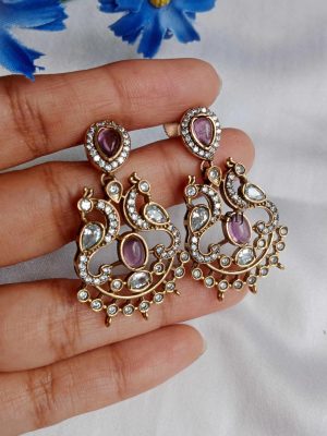 Imitation Purple Stone Victorian Pendant