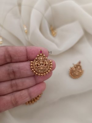 Traditional Lakshmi Pendant Invisible Necklace